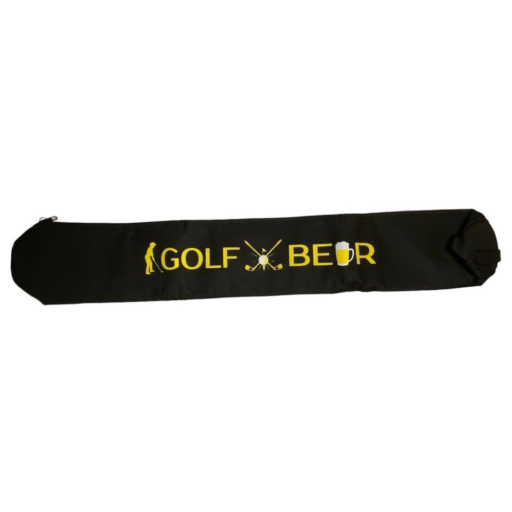 Black Medium Insulated Golf Beer‎ Cooler Carry Sleeve Bag